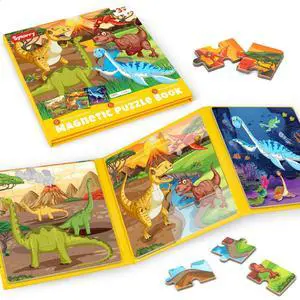 Magnetic Dinosaur Puzzles for Kids Ages 3-5, 20 Pieces Puzzles for Toddlers 4-6, Easter Basket Stuffers Gifts for Kids, Car Airplane Road Trip Activities Magnet Games Toy for Boys Girls Magnetic Dinosaur Puzzles for Kids Ages 3-5, 20 Pieces Puzzles for Toddlers 4-6, Easter Basket Stuffers Gifts for Kids, Car Airplane Road Trip Activities Magnet Games Toy for Boys Girls