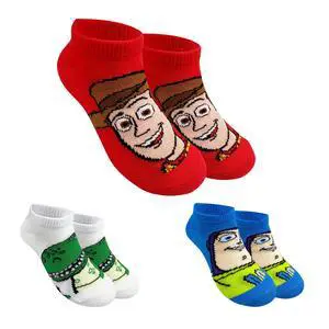 Toy Story Official Kids Boys 3 Pack No Show Ankle Socks - Assorted Designs (US, Alpha, Medium, Woody Buzz Lightyear & Rex) Toy Story Official Kids Boys 3 Pack No Show Ankle Socks - Assorted Designs (US, Alpha, Medium, Woody Buzz Lightyear & Rex)