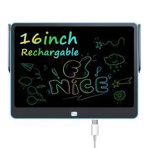 Rechargeable LCD Writing Tablet for Kids, 16 Inch Colorful Drawing Tablet, Educational Toddler Drawing Pad, Reusable Learning Toys for Kids (Ages 3-8), Ideal Gift for Christmas Birthday (Blue) Rechargeable LCD Writing Tablet for Kids, 16 Inch Colorful Drawing Tablet, Educational Toddler Drawing Pad, Reusable Learning Toys for Kids (Ages 3-8), Ideal Gift for Christmas Birthday (Blue)