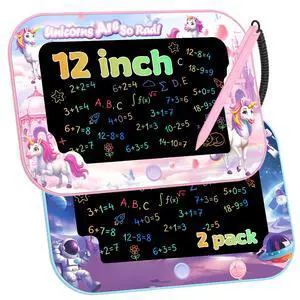 12 Inch LCD Writing Tablet for Kids,2 Pack Kids Drawing Board, Doodle Pad with Color Screen,Reusable Electronic Writing Tablet for Ages 3-8, Educational Travel Toys for Boys & Girls Birthday Gifts 12 Inch LCD Writing Tablet for Kids,2 Pack Kids Drawing Board, Doodle Pad with Color Screen,Reusable Electronic Writing Tablet for Ages 3-8, Educational Travel Toys for Boys & Girls Birthday Gifts
