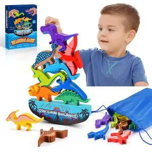 IPOURUP Dinosaur Toys for Kids 3-5: Wooden Stacking Montessori Toys for 3 4 5 6 7 8 Year Old Boys Girls Birthday Gifts for Kid Ages 4-8 Balance Competition Game for Family Stocking Stuffers IPOURUP Dinosaur Toys for Kids 3-5: Wooden Stacking Montessori Toys for 3 4 5 6 7 8 Year Old Boys Girls Birthday Gifts for Kid Ages 4-8 Balance Competition Game for Family Stocking Stuffers