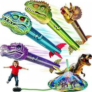Dinosaur Toy Rocket Launcher for Kids - Launch Up to 100 Ft, 4 Rockets, Outdoor Outside Toys for Kids, Dinosaur Toys, Birthday Gifts for 3 4 5 6 7 8-12 Year Old Boys Girls Dinosaur Toy Rocket Launcher for Kids - Launch Up to 100 Ft, 4 Rockets, Outdoor Outside Toys for Kids, Dinosaur Toys, Birthday Gifts for 3 4 5 6 7 8-12 Year Old Boys Girls