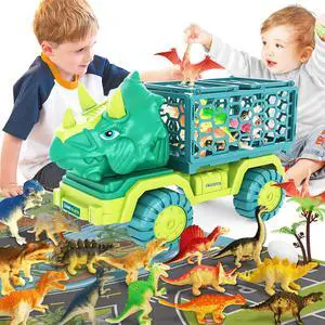 Dinosaur Truck Toys for Kids 3-5, Triceratops Car Toy with 15 Dino Figures,Large Activity Play Mat, Dinosaur Eggs, Dinosaur Play Set for Boys and Girls,Christmas Xmax,Stocking Stuffers Dinosaur Truck Toys for Kids 3-5, Triceratops Car Toy with 15 Dino Figures,Large Activity Play Mat, Dinosaur Eggs, Dinosaur Play Set for Boys and Girls,Christmas Xmax,Stocking Stuffers