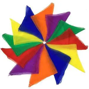 Dance Scarves Music Scarves for Children Movement and Juggling 12pcs Dance Scarves Music Scarves for Children Movement and Juggling 12pcs