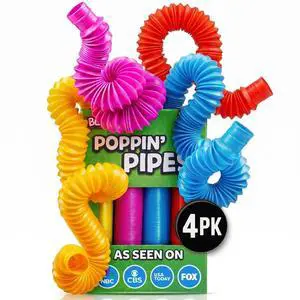 Pop Tubes - Sensory Toys - Fidget Toys - Imaginative Play & Stimulating Creative Learning - Hours of Fun for Kids - Tons of Ways to Play - Non-Mouthable Toy 3+ - 4 Pack Large Pop Tubes - Sensory Toys - Fidget Toys - Imaginative Play & Stimulating Creative Learning - Hours of Fun for Kids - Tons of Ways to Play - Non-Mouthable Toy 3+ - 4 Pack Large