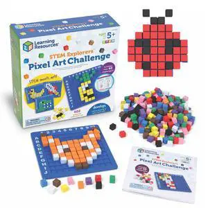 STEM Explorers Pixel Art Challenge - Science Kits & STEM Activities for Kids, Pattern Blocks, Fine Motor Skills, Math Manipulatives, Sorting and Counting, Gifts for Boys and Girls STEM Explorers Pixel Art Challenge - Science Kits & STEM Activities for Kids, Pattern Blocks, Fine Motor Skills, Math Manipulatives, Sorting and Counting, Gifts for Boys and Girls