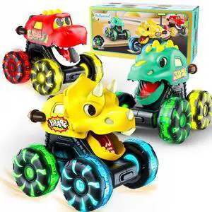 Monster Truck Toys Dinosaur Cars for Toddlers, Press and Go Cars Truck Toys for Baby Boys Girls Gifts, Light Up Boy Toys Dinosaur Cars for 2 Year Old Boy Birthday Monster Truck Toys Dinosaur Cars for Toddlers, Press and Go Cars Truck Toys for Baby Boys Girls Gifts, Light Up Boy Toys Dinosaur Cars for 2 Year Old Boy Birthday