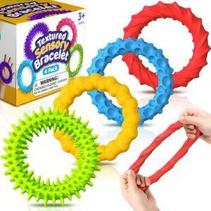 Sensory Toys Fidgets for Kids Adults - 4 Pack Stretchy Fidget Toys Bracelets | Texture & Calming Autism Sensory Toys for Special Needs Autistic Children Classroom Fidgets| Squishy Fidgets Travel Gifts Sensory Toys Fidgets for Kids Adults - 4 Pack Stretchy Fidget Toys Bracelets | Texture & Calming Autism Sensory Toys for Special Needs Autistic Children Classroom Fidgets| Squishy Fidgets Travel Gifts