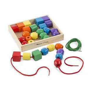 Primary Lacing Beads - Educational Toy with 30 Wooden Beads and 2 Laces for Toddlers, Fine Motor Skills Lacing Toys for Toddlers and Kids Ages 3+ Primary Lacing Beads - Educational Toy with 30 Wooden Beads and 2 Laces for Toddlers, Fine Motor Skills Lacing Toys for Toddlers and Kids Ages 3+
