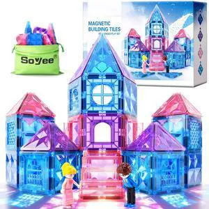 Diamond Magnetic Building Blocks for Kids - Princess Castle Magnetic Tiles Toys for 3-8 Year Old Girls & Boys - 3 4 5 6 Year Old Girl Birthday Xmas Gifts - STEM Educational Toys for Creative Play Diamond Magnetic Building Blocks for Kids - Princess Castle Magnetic Tiles Toys for 3-8 Year Old Girls & Boys - 3 4 5 6 Year Old Girl Birthday Xmas Gifts - STEM Educational Toys for Creative Play