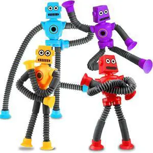 Robot Sensory Travel Roadtrip Toys 4Pcs for Toddlers Kid Boy Year Old Ages 3 4 5 6 7 8 9,Airplane Activities Suction Autism Pop Tube Fidget Toys Autistic Stocking Easter Basket Stuffer Valentine Gift Robot Sensory Travel Roadtrip Toys 4Pcs for Toddlers Kid Boy Year Old Ages 3 4 5 6 7 8 9,Airplane Activities Suction Autism Pop Tube Fidget Toys Autistic Stocking Easter Basket Stuffer Valentine Gift
