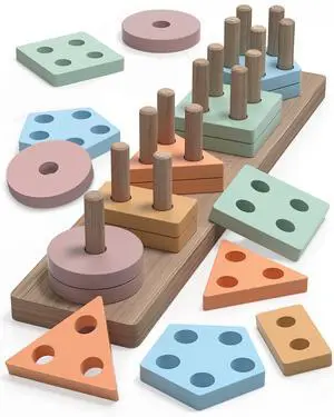 Montessori Toys for 1 2 Year Old Girl and Boy Birthday Gifts, Shape Sorter Wooden Toys for Toddlers Age 1-3 2-4, Learning Educational Sensory Stacking Toy Toddler Puzzles Montessori Toys for 1 2 Year Old Girl and Boy Birthday Gifts, Shape Sorter Wooden Toys for Toddlers Age 1-3 2-4, Learning Educational Sensory Stacking Toy Toddler Puzzles