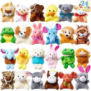 24 Pack Mini Animal Plush Toy Assortment (24 Units 3" Each), Animals Keychain Decoration for Kids, Small Stuffed Animal Bulk for Kids, Carnival Prizes, School Gifts, Party Favor Goodie Bags 24 Pack Mini Animal Plush Toy Assortment (24 Units 3" Each), Animals Keychain Decoration for Kids, Small Stuffed Animal Bulk for Kids, Carnival Prizes, School Gifts, Party Favor Goodie Bags