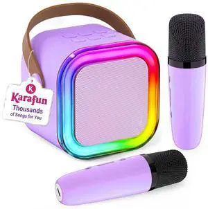 Mini Karaoke Machine for Kids, 2026 TOP Toys Birthday Gifts Ideas for Girls Ages 4, 5, 6, 7, 8, 9, 10, 12+ Years Old, Portable MP3 Player with 2 Wireless Mics for Family Home Party Mini Karaoke Machine for Kids, 2026 TOP Toys Birthday Gifts Ideas for Girls Ages 4, 5, 6, 7, 8, 9, 10, 12+ Years Old, Portable MP3 Player with 2 Wireless Mics for Family Home Party