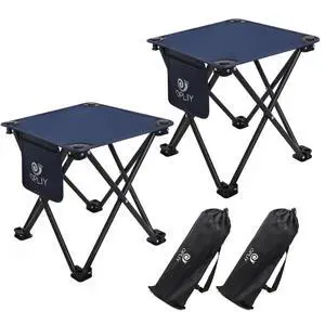 Camping Stool 2 Pack,13.5 Inch Portable Folding Stool for Outdoor Gardening and Beach Hiking Fishing,Foot Stool with Carry Bag (Blue) Camping Stool 2 Pack,13.5 Inch Portable Folding Stool for Outdoor Gardening and Beach Hiking Fishing,Foot Stool with Carry Bag (Blue)