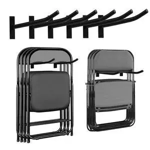 Garage Storage Mechanism Wall Mounted, Folding chair storage rack,Garden Tool Rack Manager Heavy-Duty Folding Chair, Suitablefor Car Tires, Ladders, Chairs, Strollers (Black (3-pack)) Garage Storage Mechanism Wall Mounted, Folding chair storage rack,Garden Tool Rack Manager Heavy-Duty Folding Chair, Suitablefor Car Tires, Ladders, Chairs, Strollers (Black (3-pack))