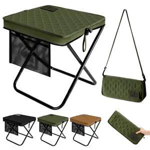 15.7" Extra Tall Portable Collapsible Stool for Adults, Heavy Duty Camping Stool, Thickened Foldable Stool Compact Pocket Size Travel Seat for Fishing, Hiking, Picnic and Outdoor Activities (Green) 15.7" Extra Tall Portable Collapsible Stool for Adults, Heavy Duty Camping Stool, Thickened Foldable Stool Compact Pocket Size Travel Seat for Fishing, Hiking, Picnic and Outdoor Activities (Green)