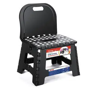 Folding Kids Step Stool with Back Support for Kids,9" Plastic Kids Chair for Outdoor or Indoor Kitchen Step Stools and Bathroom Stool for Toddlers Boys Girls Folding Kids Step Stool with Back Support for Kids,9" Plastic Kids Chair for Outdoor or Indoor Kitchen Step Stools and Bathroom Stool for Toddlers Boys Girls