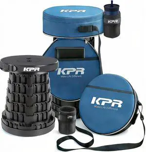 Upgraded Collapsible Stool & 3IN1 Cushioned Carry Bag, Portable Telescopic Camping Chair, Adjustable Height Folding Step Stool Retractable Seat or Footrest for Outdoors & Indoor, Max 620lbs Upgraded Collapsible Stool & 3IN1 Cushioned Carry Bag, Portable Telescopic Camping Chair, Adjustable Height Folding Step Stool Retractable Seat or Footrest for Outdoors & Indoor, Max 620lbs