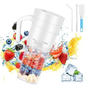 Portable Blender for Shakes and Smoothies: Travel Blender,16 Oz Mini Blender with 6 Blades,USB Rechargeable,for Making Fresh Juice, Convenient for Travel and Sports Portable Blender for Shakes and Smoothies: Travel Blender,16 Oz Mini Blender with 6 Blades,USB Rechargeable,for Making Fresh Juice, Convenient for Travel and Sports
