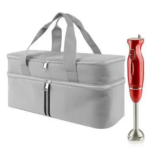 Immersion Hand Blender Storage Bag - Light Grey, Portable Handheld/Stick Blender Travel Organizer (Bag Only) Immersion Hand Blender Storage Bag - Light Grey, Portable Handheld/Stick Blender Travel Organizer (Bag Only)