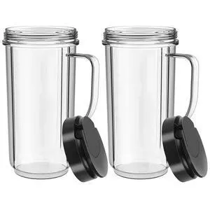 2 Pack Magic Bullet Blender Cups Tall 22oz Cup with Flip Top To-Go Lid Replacement Part Cup Mug with Handle Compatible with 250w MB1001 Magic Bullet Mugs & Cups Blender Milk Juicer Mixer Accessories 2 Pack Magic Bullet Blender Cups Tall 22oz Cup with Flip Top To-Go Lid Replacement Part Cup Mug with Handle Compatible with 250w MB1001 Magic Bullet Mugs & Cups Blender Milk Juicer Mixer Accessories