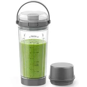 18 oz Vessel Cup Compatible with Ninja Blast Portable Blender, Accessories Sip Lid with Carry Handle, Bottom Cap and Blade Cover Fits for BC150/ BC100 Series Blender (Gray) 18 oz Vessel Cup Compatible with Ninja Blast Portable Blender, Accessories Sip Lid with Carry Handle, Bottom Cap and Blade Cover Fits for BC150/ BC100 Series Blender (Gray)