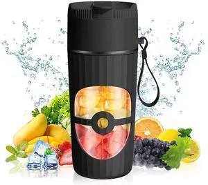 Glass Portable Blender for Smoothies and Shakes - USB-C Rechargeable, 15oz/450ml Mini Cordless Personal Smoothies Maker for Fruit Mixing, Ideal for Home, Travel, Beach, Office, and Sports Use (Black) Glass Portable Blender for Smoothies and Shakes - USB-C Rechargeable, 15oz/450ml Mini Cordless Personal Smoothies Maker for Fruit Mixing, Ideal for Home, Travel, Beach, Office, and Sports Use (Black)