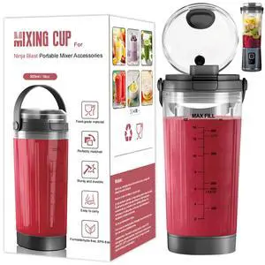 18oz Blending Vessel Accessories Compatible with Ninja Blast Portable Blender BC151BK, Upgraded 180° Flip Lid & Leak-Proof Travel Handle, Personal Blender Cup Replacement for Gym, Office and Outdoor 18oz Blending Vessel Accessories Compatible with Ninja Blast Portable Blender BC151BK, Upgraded 180° Flip Lid & Leak-Proof Travel Handle, Personal Blender Cup Replacement for Gym, Office and Outdoor
