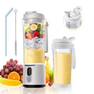 Portable Personal Size Blender for Smoothies - Cordless Mini Blender With Powerful Blending, 20oz BPA-Free Juice Cup With Leak-proof Travel Lid, Type-C Rechargeable, Freshly Squeezed in Gym/Picnic Portable Personal Size Blender for Smoothies - Cordless Mini Blender With Powerful Blending, 20oz BPA-Free Juice Cup With Leak-proof Travel Lid, Type-C Rechargeable, Freshly Squeezed in Gym/Picnic
