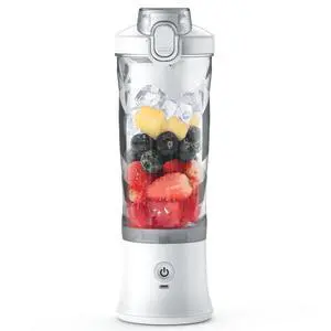 Total Chef Portable Blender - For Smoothies & Protein Shakes, USB Rechargeable Cordless Mini Travel Mixer, Personal Juicer, Ice Crusher, Blender Bottle for Home & Kitchen, 20oz, White Total Chef Portable Blender - For Smoothies & Protein Shakes, USB Rechargeable Cordless Mini Travel Mixer, Personal Juicer, Ice Crusher, Blender Bottle for Home & Kitchen, 20oz, White