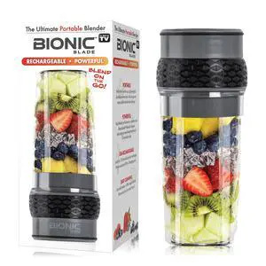Bionic Blade Mini Portable Blender Juicer Bottle 26.5 oz, BPA-Free - Cordless & Rechargeable, Travel-Friendly Size for Smoothies, Shakes, Juices, Home & Kitchen Essentials, Gunmetal, As Seen on TV Bionic Blade Mini Portable Blender Juicer Bottle 26.5 oz, BPA-Free - Cordless & Rechargeable, Travel-Friendly Size for Smoothies, Shakes, Juices, Home & Kitchen Essentials, Gunmetal, As Seen on TV