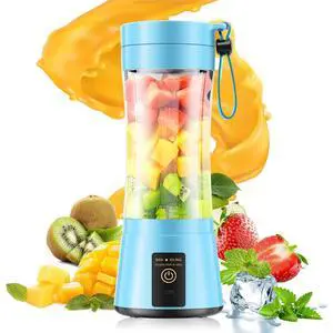 Portable Blender for Smoothies & Shakes - Cordless Blender with 380Ml Traveling Cup, 6 Stainless Steel Blades, BAP Free, Easily Making Fresh Juice for Office/Gym Portable Blender for Smoothies & Shakes - Cordless Blender with 380Ml Traveling Cup, 6 Stainless Steel Blades, BAP Free, Easily Making Fresh Juice for Office/Gym