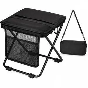 14.2" Foldable Backpack Stool, Extra Large Portable Collapsible Stool, Folding Chair with Storage Pouch, Compact Ultralight Collapsible Stools for Campaign, Hiking, Fishing, Travel 14.2" Foldable Backpack Stool, Extra Large Portable Collapsible Stool, Folding Chair with Storage Pouch, Compact Ultralight Collapsible Stools for Campaign, Hiking, Fishing, Travel