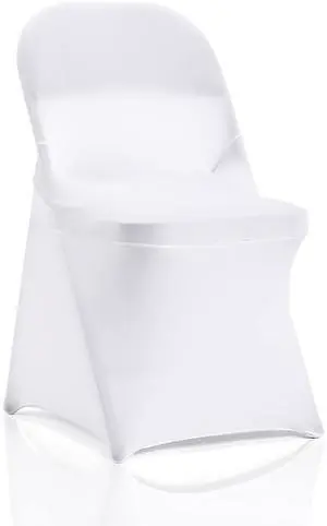 2 PCS White Stretch Spandex Folding Chair Slipcovers, Dining Room Chair Covers Stretch Chair Slipcovers Protector for Wedding, Banquet, and Party 2 PCS White Stretch Spandex Folding Chair Slipcovers, Dining Room Chair Covers Stretch Chair Slipcovers Protector for Wedding, Banquet, and Party