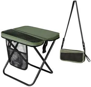 Portable Folding Stool 16" Tall Collapsible Backpack Stool with Storage Pouch, Hands-Free Carry & Supports 300 lbs, Ultralight for Hiking, Fishing, Camping, Festivals (Green, Large) Portable Folding Stool 16" Tall Collapsible Backpack Stool with Storage Pouch, Hands-Free Carry & Supports 300 lbs, Ultralight for Hiking, Fishing, Camping, Festivals (Green, Large)