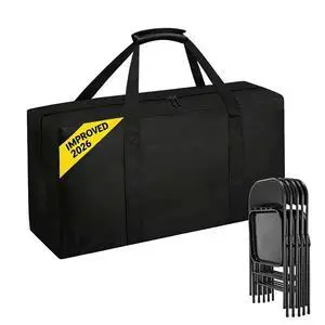 Heavy Duty Folding Chair Storage Bag,Large Waterproof Carry Bag for Metal,Wooden and Plastic Chairs,with Sturdy Handle (41"L x 12" W x 20" H) Heavy Duty Folding Chair Storage Bag,Large Waterproof Carry Bag for Metal,Wooden and Plastic Chairs,with Sturdy Handle (41"L x 12" W x 20" H)