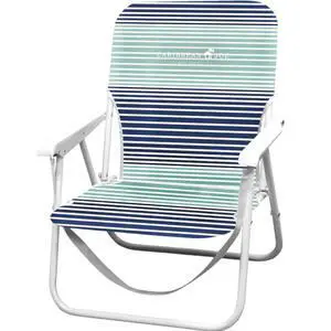 Folding Beach Chair, 1 Position Lightweight and Portable Foldable Outdoor Camping Chair with Carry Strap, Horizon Stripe Folding Beach Chair, 1 Position Lightweight and Portable Foldable Outdoor Camping Chair with Carry Strap, Horizon Stripe