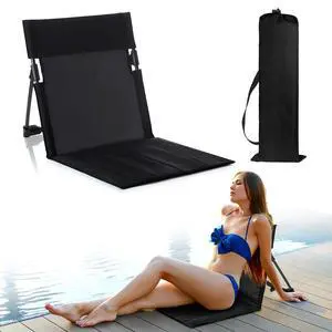 1 Pcs Foldable Poolside Chairs for Edge of Pool Portable Beach Chairs with Back Support Folding Pool Seats with Carry Bag for Adults Traveling Camping Picnic Lawn Outdoor Party (Black) 1 Pcs Foldable Poolside Chairs for Edge of Pool Portable Beach Chairs with Back Support Folding Pool Seats with Carry Bag for Adults Traveling Camping Picnic Lawn Outdoor Party (Black)