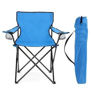Folding Camping Chair & Carrying Bag, Foldable Camp Chair with Cup Holders for Adults, Portable for Lawn, Outdoors, Fishing, Hiking, Travel, Picnic, Beach, Oversized & Supports 275lbs (Blue) Folding Camping Chair & Carrying Bag, Foldable Camp Chair with Cup Holders for Adults, Portable for Lawn, Outdoors, Fishing, Hiking, Travel, Picnic, Beach, Oversized & Supports 275lbs (Blue)