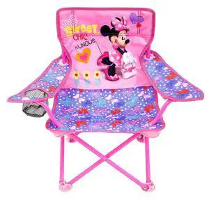 Minnie Camp Chair for Kids, Portable Camping Fold N Go Chair with Carry Bag, Minnie - Bows Minnie Camp Chair for Kids, Portable Camping Fold N Go Chair with Carry Bag, Minnie - Bows