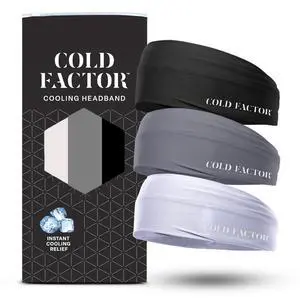 Instant Cooling Headband for Women and Men, 3 Pack, Neutral Instant Cooling Headband for Women and Men, 3 Pack, Neutral