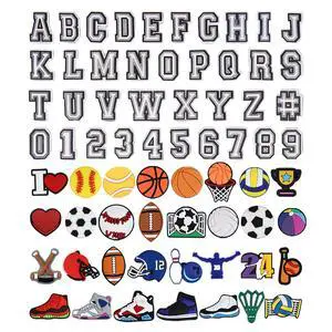 Sports Letter Charms for Bogg Bag, Football Baseball Softball Basketball Soccer Volleyball Inserts for Beach Handbag Decoration Sports Letter Charms for Bogg Bag, Football Baseball Softball Basketball Soccer Volleyball Inserts for Beach Handbag Decoration