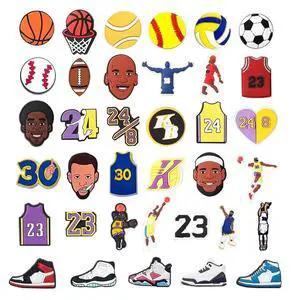 36Pcs Shoe Decoration Charms for Boys Adult, Basketball Soccer Sports Charms for Bracelet Clog Sandals, Fashion Cute Shoe Accessories for Kids Christms Gift 36Pcs Shoe Decoration Charms for Boys Adult, Basketball Soccer Sports Charms for Bracelet Clog Sandals, Fashion Cute Shoe Accessories for Kids Christms Gift