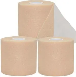 Pre Wrap Tape Athletic,3 Rolls X 22 Yards Beige Prewrap Headbands for Hair,Foam Underwrap Sports Wrap Pre Wrap Tape Athletic,3 Rolls X 22 Yards Beige Prewrap Headbands for Hair,Foam Underwrap Sports Wrap