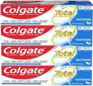 Total Teeth Whitening Toothpaste, 10 Benefits Including Sensitivity Relief ,Whitening Mint, 4.8 oz ( Pack of 4 ) Total Teeth Whitening Toothpaste, 10 Benefits Including Sensitivity Relief ,Whitening Mint, 4.8 oz ( Pack of 4 )