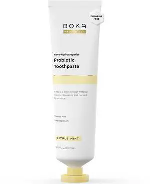 Probiotic Toothpaste - Fluoride Free, Nano Hydroxyapatite Toothpaste | Made with Probiotics - Citrus Mint - 4 Oz, 1PK Probiotic Toothpaste - Fluoride Free, Nano Hydroxyapatite Toothpaste | Made with Probiotics - Citrus Mint - 4 Oz, 1PK