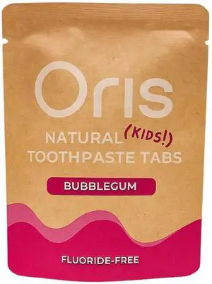 Oris Kids Toothpaste Tablets - Junior Fluoride-Free Chewable Tablets for Children, Nano Hydroxyapatite Remineralizing Toothpaste, No Mint, Non-Spicy (Bubblegum) Oris Kids Toothpaste Tablets - Junior Fluoride-Free Chewable Tablets for Children, Nano Hydroxyapatite Remineralizing Toothpaste, No Mint, Non-Spicy (Bubblegum)