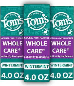 Whole Care Natural Toothpaste with Fluoride, Wintermint, 4 Oz. 3-Pack (Packaging May Vary) Whole Care Natural Toothpaste with Fluoride, Wintermint, 4 Oz. 3-Pack (Packaging May Vary)