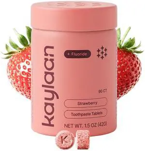 Strawberry Toothpaste Tablets with Fluoride - for Adults, Toddlers, and Kids Toothpaste Teeth Whitening Travel Sensitive SLS Free Childrens Kid Oral Care - 90 Count Strawberry Toothpaste Tablets with Fluoride - for Adults, Toddlers, and Kids Toothpaste Teeth Whitening Travel Sensitive SLS Free Childrens Kid Oral Care - 90 Count